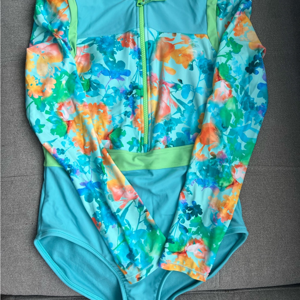 Athleta one piece rash guard suit